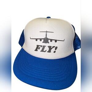 Blue and White Fly! Cap